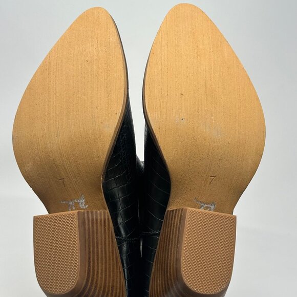 A Rider Girl Ankle Boot, Eleanor Faux Snake Skin Size 7 Western Cowgirl - Picture 5 of 7